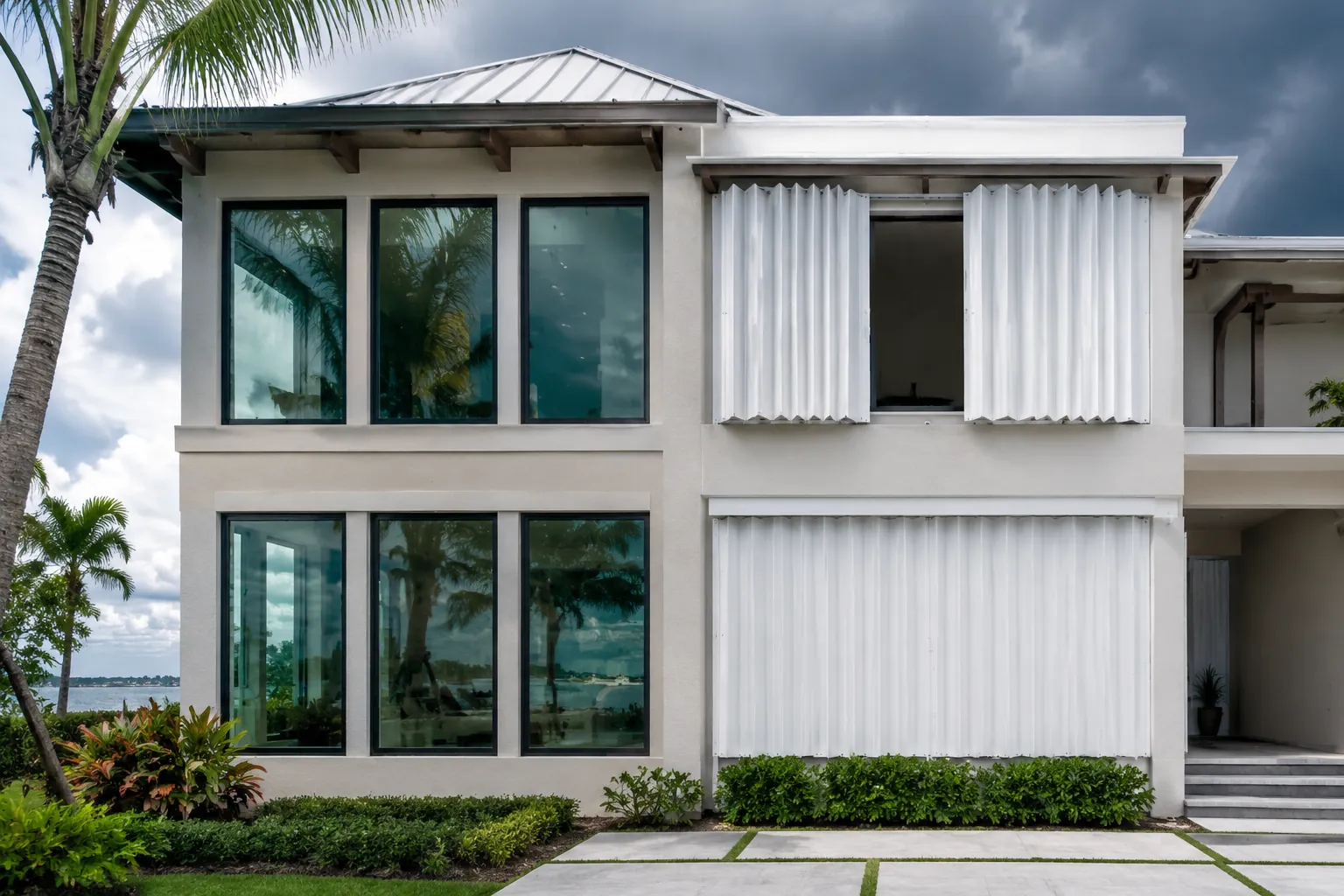 Visual for Impact Windows vs. Hurricane Shutters