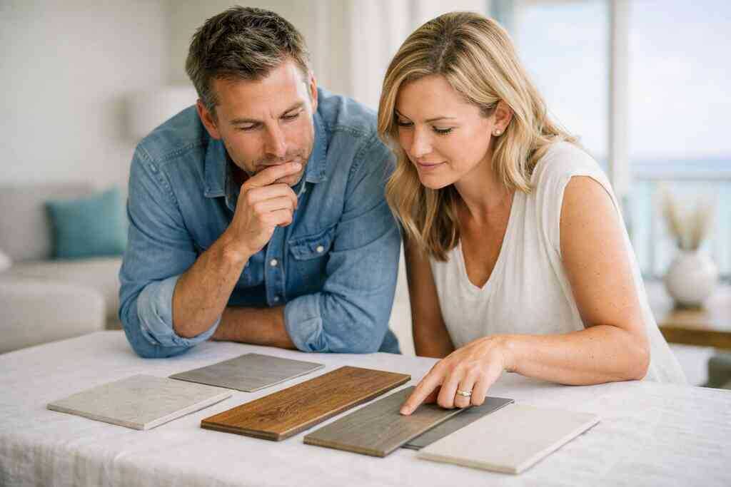 Porcelain tile flooring and ceramic tile flooring for durability, cool underfoot comfort, and coastal style &mdash; South Flor